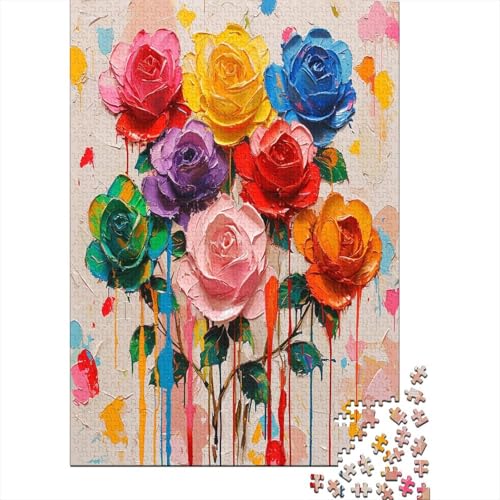 Rose Puzzlespiel 1000 Teile Puzzles Für Erwachsene Lernspiel Herausforderung Spielzeug 1000 Teile Puzzles Für Erwachsene Kinder Erwachsenen Puzzlespiel Puzzel 1000pcs (75x50cm) von LeHuaiMa
