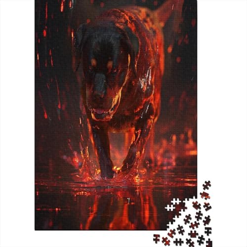 Rottweiler Puzzle 1000 Teile Erwachsener Kniffel Spaß Für Die Ganze Familie - Abwechslungsreiche 1000 Puzzleteilige Motive Puzzlespiel Erwachsene, Puzzel 1000pcs (75x50cm) von LeHuaiMa