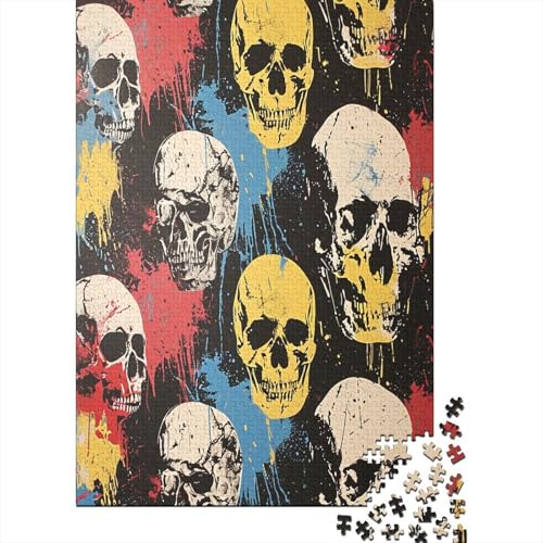 Schädel Puzzle 1000 Teile Für Erwachsene Und Kinder Ab 14 Jahren Für Stressabbauer Puzzel 1000pcs (75x50cm) von LeHuaiMa
