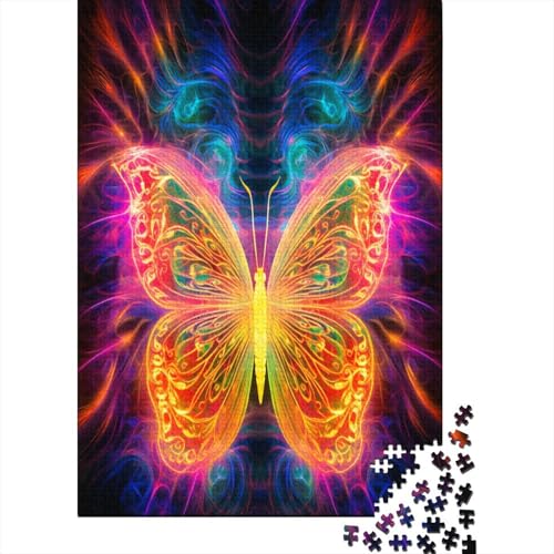 Schmetterling 1000 Stück Puzzles Für Erwachsene Teenager Stress Abbauen Familien-Puzzlespiel 1000-teiliges Puzzle Kinder Lernspiel Spielzeug Geschenk Puzzel 1000pcs (75x50cm) von LeHuaiMa