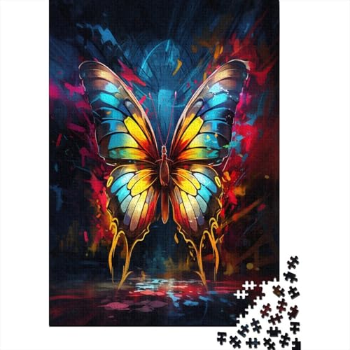 Schmetterling 1000 Stück Puzzles Für Erwachsene Teenager Stress Abbauen Familien-Puzzlespiel 1000-teiliges Puzzle Kinder Lernspiel Spielzeug Geschenk Puzzel 1000pcs (75x50cm) von LeHuaiMa