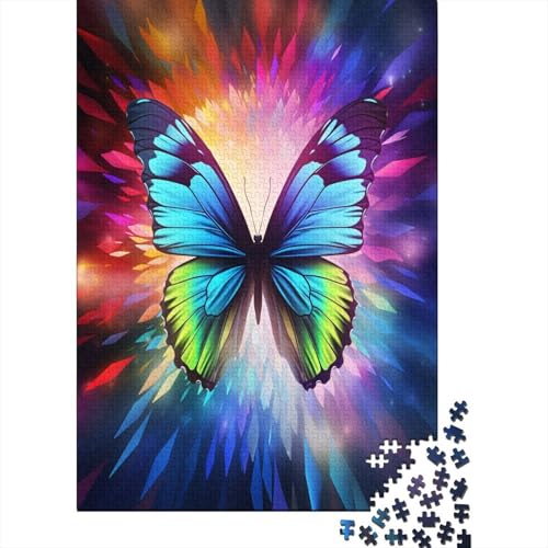 Schmetterling Puzzle 1000 Teile Puzzles Für Erwachsene Lernspiel Herausforderungsspielzeug 1000-teilige Puzzlespiel Für Erwachsene Kinder Puzzel 1000pcs (75x50cm) von LeHuaiMa