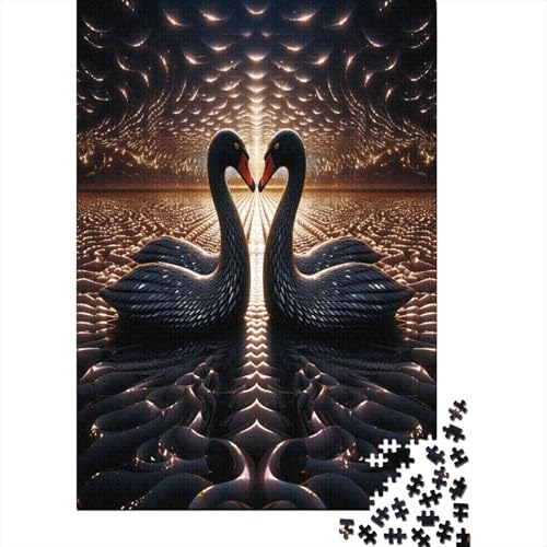 Schwan Puzzlespiel 1000 Teile Puzzles Für Erwachsene Lernspiel Herausforderung Spielzeug 1000 Teile Puzzles Für Erwachsene Kinder Erwachsenen Puzzlespiel Puzzel 1000pcs (75x50cm) von LeHuaiMa