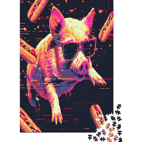 Schwein Puzzle 1000 Teile Puzzle Für Erwachsene Und Kinder Ab 14 Jahren Puzzel 1000pcs (75x50cm) von LeHuaiMa