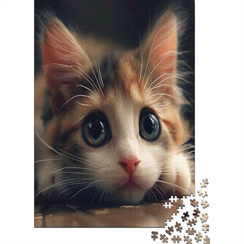 Süße blauäugige Katze Puzzlespiel 1000 Teile Erwachsene -Puzzle 1000 Stück Spiel Puzzles Für Erwachsene Kinder Puzzle Erwachsenen Puzzlespiel Puzzel 1000pcs (75x50cm) von LeHuaiMa