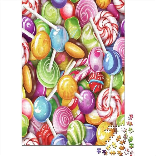 Süßigkeiten 1000 Stück Puzzles Für Erwachsene Teenager Stress Abbauen Familien-Puzzlespiel 1000-teiliges Puzzle Kinder Lernspiel Spielzeug Geschenk Puzzel 1000pcs (75x50cm) von LeHuaiMa