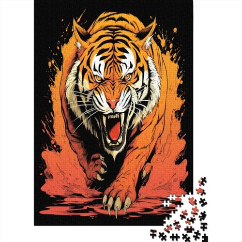 Tiger Puzzle 1000 Teile Erwachsener Kniffel Spaß Für Die Ganze Familie - Abwechslungsreiche 1000 Puzzleteilige Motive Puzzlespiel Erwachsene, Puzzel 1000pcs (75x50cm) von LeHuaiMa