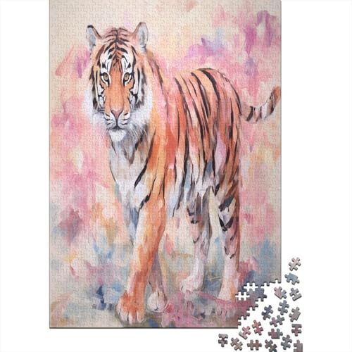 Tiger Puzzle 1000 Teile Für Erwachsene Und Kinder Ab 14 Jahren Für Stressabbauer Puzzel 1000pcs (75x50cm) von LeHuaiMa