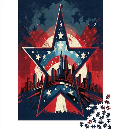 USA Puzzle 1000 Teile Erwachsener Kniffel Spaß Für Die Ganze Familie - Abwechslungsreiche 1000 Puzzleteilige Motive Puzzlespiel Erwachsene, Puzzel 1000pcs (75x50cm) von LeHuaiMa