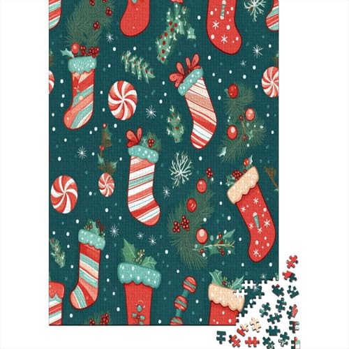 Weihnachtssocken Puzzle 1000 Teile Erwachsener Kniffel Spaß Für Die Ganze Familie - Abwechslungsreiche 1000 Puzzleteilige Motive Puzzlespiel Erwachsene, Puzzel 1000pcs (75x50cm) von LeHuaiMa