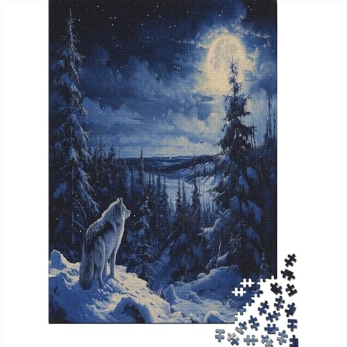Wolf Puzzle 1000 Teile Erwachsener Kniffel Spaß Für Die Ganze Familie - Abwechslungsreiche 1000 Puzzleteilige Motive Puzzlespiel Erwachsene, Puzzel 1000pcs (75x50cm) von LeHuaiMa