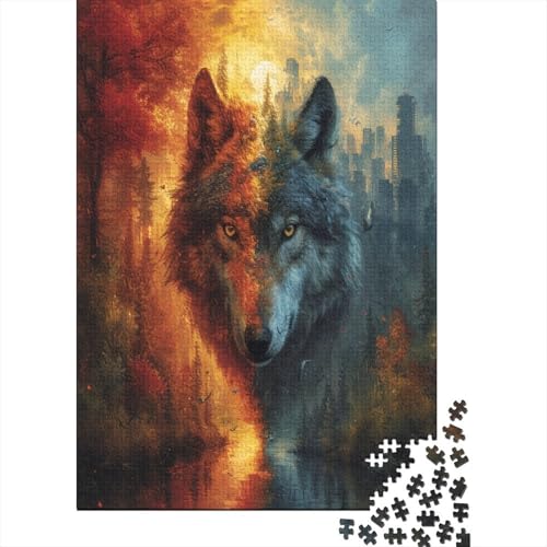 Wolf Puzzle 1000 Teile Für Erwachsene Und Kinder Ab 14 Jahren Für Stressabbauer Puzzel 1000pcs (75x50cm) von LeHuaiMa