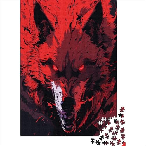 Wolf Puzzlespiel 1000 Teile Erwachsene -Puzzle 1000 Stück Spiel Puzzles Für Erwachsene Kinder Puzzle Erwachsenen Puzzlespiel Puzzel 1000pcs (75x50cm) von LeHuaiMa