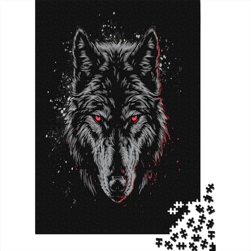 Wolf Puzzlespiel 1000 Teile Erwachsene -Puzzle 1000 Stück Spiel Puzzles Für Erwachsene Kinder Puzzle Erwachsenen Puzzlespiel Puzzel 1000pcs (75x50cm) von LeHuaiMa