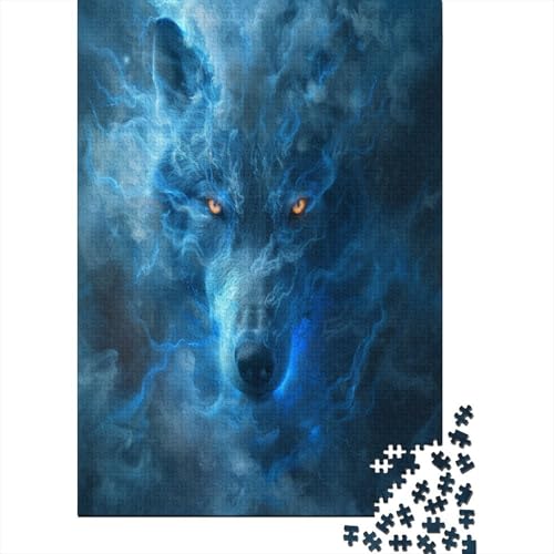 Wolf Puzzlespiel 1000 Teile Erwachsene -Puzzle 1000 Stück Spiel Puzzles Für Erwachsene Kinder Puzzle Erwachsenen Puzzlespiel Puzzel 1000pcs (75x50cm) von LeHuaiMa
