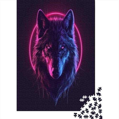 Wolf Puzzlespiel 1000 Teile Puzzles Für Erwachsene Lernspiel Herausforderung Spielzeug 1000 Teile Puzzles Für Erwachsene Kinder Erwachsenen Puzzlespiel Puzzel 1000pcs (75x50cm) von LeHuaiMa