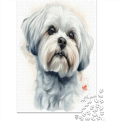 Xishi Hund Puzzle 1000 Teile Für Erwachsene Und Kinder Ab 14 Jahren Für Stressabbauer Puzzel 1000pcs (75x50cm) von LeHuaiMa