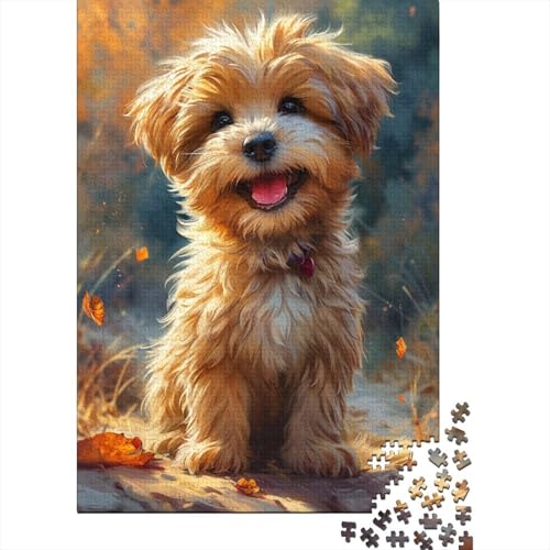 Yorkshire Terrier 1000 Stück Puzzles Für Erwachsene Teenager Stress Abbauen Familien-Puzzlespiel 1000-teiliges Puzzle Kinder Lernspiel Spielzeug Geschenk Puzzel 1000pcs (75x50cm) von LeHuaiMa