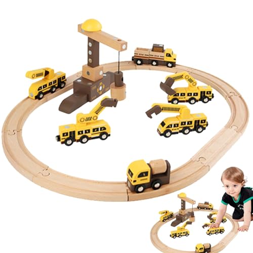 LeKing Auto-Track-Spielzeug, Kleinkind-Auto-Track - DIY Rail Track Puzzle Aufklärung Zusammenbau Zugspielzeug,Eltern-Kind-Spielzeug, Feinmotorikspielzeug, pädagogisches magnetisches von LeKing