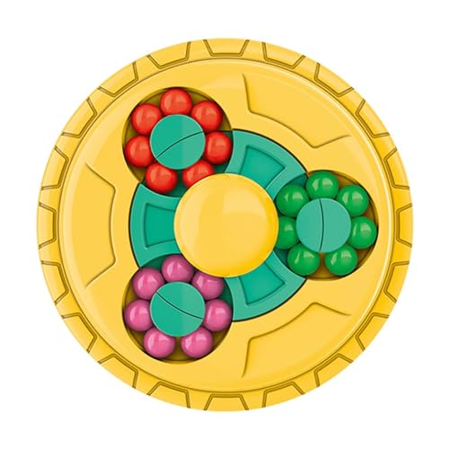 LeKing Magic Bean Puzzle-Spielzeug, rotierender Fingerwürfel | Rotierendes Magic Bean Cube Spinner Zappelspielzeug,Sensorisches Spielzeug, rotierender magischer Bohnenwürfel-Spinner zum Stressabbau, von LeKing