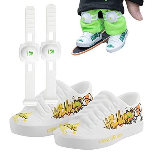 LeKing Mini-Skateboard-Schuhe, Mini-Schuhe für Finger | Finger Toys Skateboard-Schuhe | Schreibtischspielzeug, Griffbrettschuhe, Puppenschuhe, Mini-Sneaker, kleines Spielzeug für Finger-Breakdance von LeKing