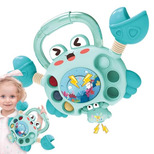 LeKing Musikkrabbenspielzeug, Krabbenspielzeug mit Zugschnur, 6-in-1 Montessori-Krabben-Sensorspielzeug, Pädagogische Aktivitäten für Vorschulkinder, interaktives sensorisches Kinderspielzeug für von LeKing