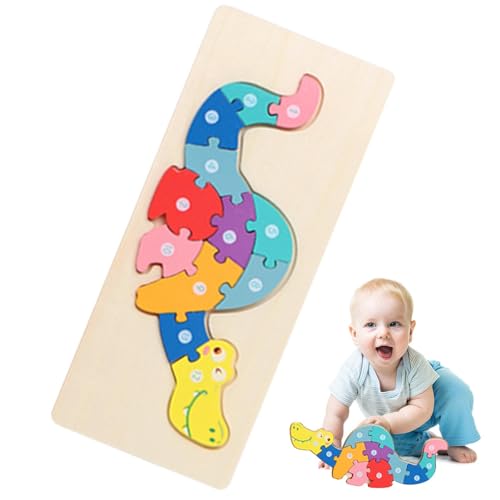 LeKing Tangram-Puzzles für Kinder, Tierpuzzle aus Holz,Stapelspielzeug im Dinosaurier-Design - Entzückendes, lustiges, farbenfrohes Montessori- und Stapelspielzeug für den Vorschul- und von LeKing