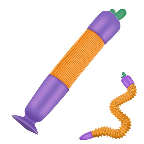 LeKing Zappelstift | Lustiges Karotten-Fidget-Spielzeug mit Saugnäpfen | Karotten-Sensorspielzeug, lustige Stift-Rettich-Spielzeuggeschenke, Handgreifer für Kinder und Teenager zum Stressabbau von LeKing