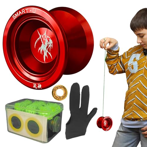 Yo-Yo für Kinder, Metall-Yo-Yo | Lagerkugel reagiert Nicht auf Yoyo Professionelles Trick-Yoyo,Glatter String-Trickball, stilvolles Geschenk für Ostern, Weihnachten, Kindertag Leking von LeKing