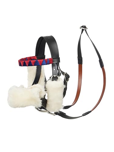 LeMieux Hobby Horse Racing Trensenzaum - Inklusive orangefarbener Zügel, Renntrense, abnehmbare Blinker und Schattenrolle - Lernspielzeug von LeMieux