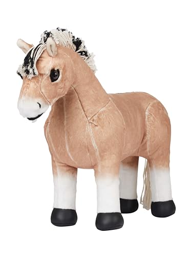 LeMieux Toy Pony Oskar - Norwegischer Fjord mit weichem Dun Coat - Inklusive marineblauem Markenteppich mit Griff - Geeignet für Kinder ab 3 Jahren von LeMieux