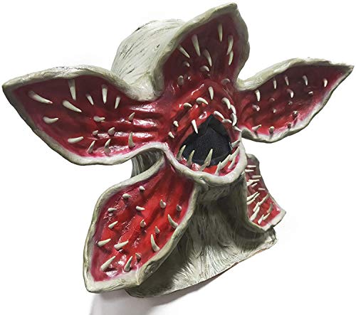 Demogorgon Latex Maske Vollkopf Cosplay Kostüm Halloween Requisiten Rot von LePyCos