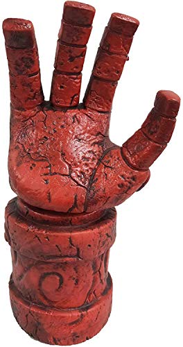 Hellboy Maske mit Haaren, rechte Hand, für Halloween, Kostüm, Latex (Handschuh, rot) von LePyCos
