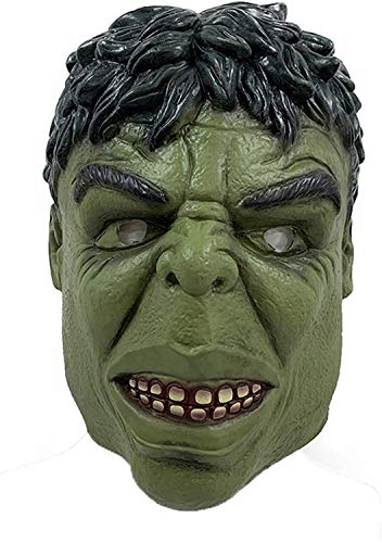 Hulk Latex-Helmmaske Vollgesichts-Cosplay-Requisiten, Halloween-Party-Kostüm-Zubehör (grün) von LePyCos