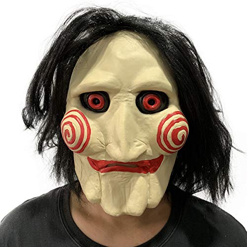 LePyCos Puzzle Stichsäge Maske Horror Clown Latex Billy The Puppet Halloween Kostüm von LePyCos