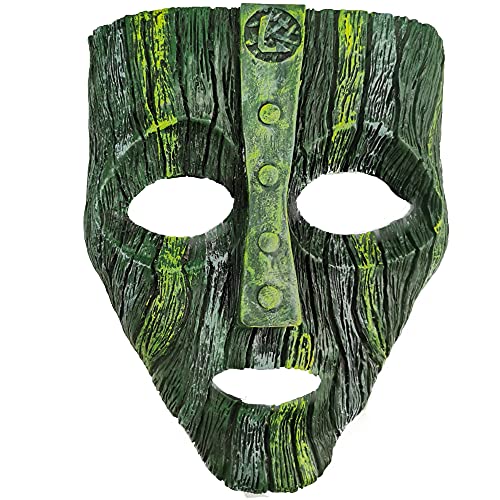 LePyCos The Mask Loki Harzmasken Jim Carrey Movie Replica Cosplay Halloween Kostüm Requisiten Maskerade Party Zubehör, Einheitsgröße, Grün von LePyCos