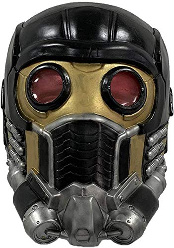 Star-Lord Helm Latex Maske Halloween Party Deluxe Cosplay Kostüm Zubehör Schwarz von LePyCos
