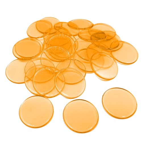 Leadrop 100 Stück 19 mm Zählchips Lustiges Spiel Interessante Mathematik Bingo-Chips Orange 100 Stück von Leadrop