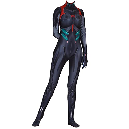 Ayanami Rei Cosplay Bodysuit Zentai Kostüm Schwarz (L) von Leaffly