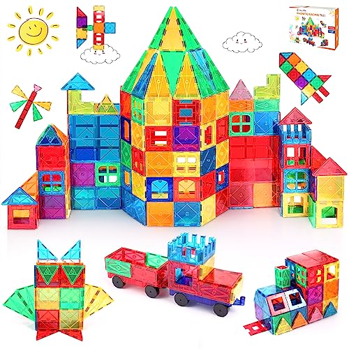 LeagoEra Magnetische Bausteine 110 Teile, Magnetspielzeug Magneten Kinder Magnetbausteine Magnet Spielzeug Magnetspiele für 3+ Jahre alte Jungen und Mädchen Geschenk von LeagoEra