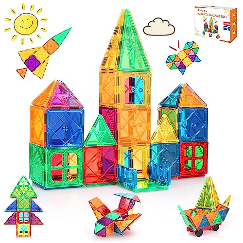 LeagoEra Magnetische Bausteine 50 Teile, Magnetspielzeug Magneten Kinder Magnetbausteine Magnet Spielzeug Magnetspiele für 3+ Jahre alte Jungen und Mädchen Geschenk von LeagoEra