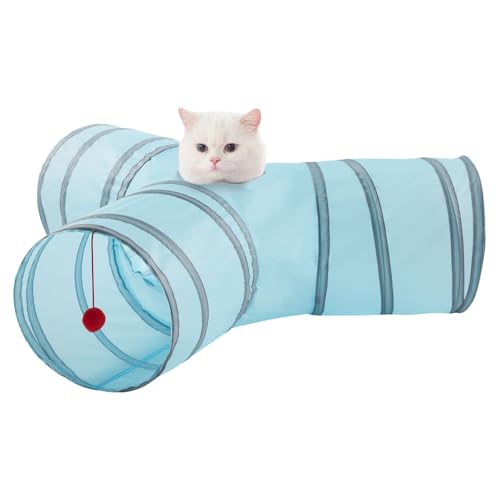 LeamStyle Home Katzentunnel für Indoor-Katzen 3-Wege-Spielspielzeug Kitty Tunnel Peek Hole Spielzeug mit Ball für Katzenrohr Spaß für Kaninchen Kätzchen und Hunde LeamStyle Home Katzentunnel für Indoor-Katzen 3-Wege-Spielspielzeug Kitty Tunnel Peek Hole Spielzeug mit Ball für Katzenrohr Spaß für Kaninchen Kätzchen und Hunde von LeamStyle Home