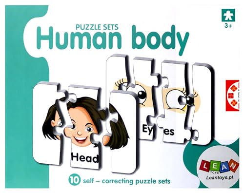 Pädagogisches Puzzle Körperteile Puzzle 10 Englische Verbindungen von Lean Toys