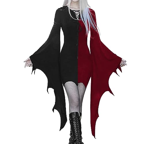 Gothic Kleid Damen Halloween Tile Steampunk Elegantes Gothic Kleid Damen Vampirkostüm Cocktailkleid Vintage Abendkleid aus Spitze Kostüm für Halloween und Karneval Gothic Kleid Damen Halloween Tile Steampunk Elegantes Gothic Kleid Damen Vampirkostüm Cocktailkleid Vintage Abendkleid aus Spitze Kostüm für Halloween und Karneval von Leaomuny