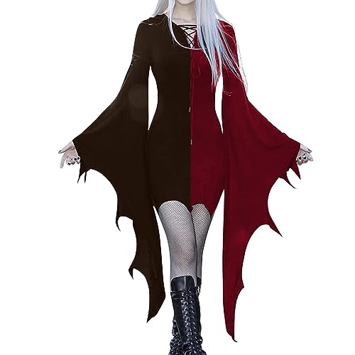 Gothic Kleid Damen Halloween Tile Steampunk Elegantes Gothic Kleid Damen Vampirkostüm Cocktailkleid Vintage Abendkleid aus Spitze Kostüm für Halloween und Karneval Gothic Kleid Damen Halloween Tile Steampunk Elegantes Gothic Kleid Damen Vampirkostüm Cocktailkleid Vintage Abendkleid aus Spitze Kostüm für Halloween und Karneval von Leaomuny