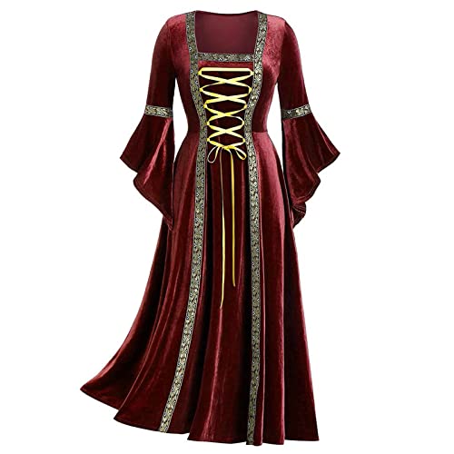 Halloween Kostüm Renaissance Kleid, Viktorianischer Mittelalterlicher Stil Maxikleid Prinzessinnenkleid Gothic Lang Slim Fit Vintage Abendkleid Kostüm Für Halloween Und Karneval Halloween Kostüm Renaissance Kleid, Viktorianischer Mittelalterlicher Stil Maxikleid Prinzessinnenkleid Gothic Lang Slim Fit Vintage Abendkleid Kostüm Für Halloween Und Karneval von Leaomuny