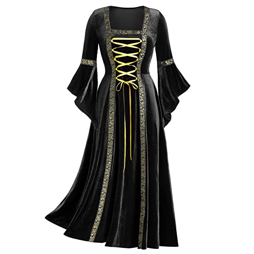 Halloween Kostüm Renaissance Kleid, Viktorianischer Mittelalterlicher Stil Maxikleid Prinzessinnenkleid Gothic Lang Slim Fit Vintage Abendkleid Kostüm Für Halloween Und Karneval Halloween Kostüm Renaissance Kleid, Viktorianischer Mittelalterlicher Stil Maxikleid Prinzessinnenkleid Gothic Lang Slim Fit Vintage Abendkleid Kostüm Für Halloween Und Karneval von Leaomuny
