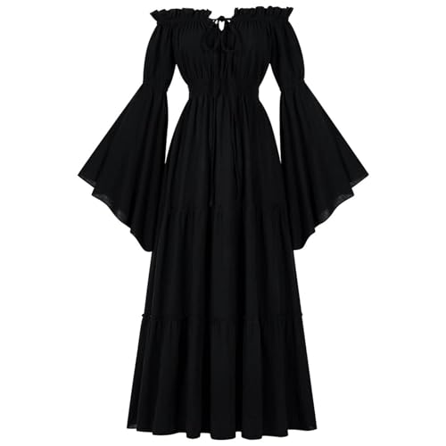 Halloween-Kostüm Trompetenärmel, irischer Stil, Prinzessinnenkostüm, Gothic-Stil, Palast, elegant, kurvig, lang, Renaissance, Karneval, Halloween, Party von Leaomuny