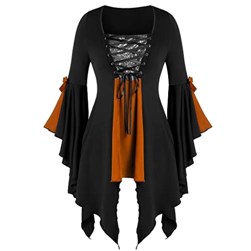 Leaomuny Gothic-Kleid für Damen, Mittelalterliches Halloween-Kostüm, elegantes Gothic-Kleid für Damen, Vampir, Cocktailkleid, Vintage, Prinzessin, für Halloween, Karneval, Mittelalter Renaissance Leaomuny Gothic-Kleid für Damen, Mittelalterliches Halloween-Kostüm, elegantes Gothic-Kleid für Damen, Vampir, Cocktailkleid, Vintage, Prinzessin, für Halloween, Karneval, Mittelalter Renaissance von Leaomuny