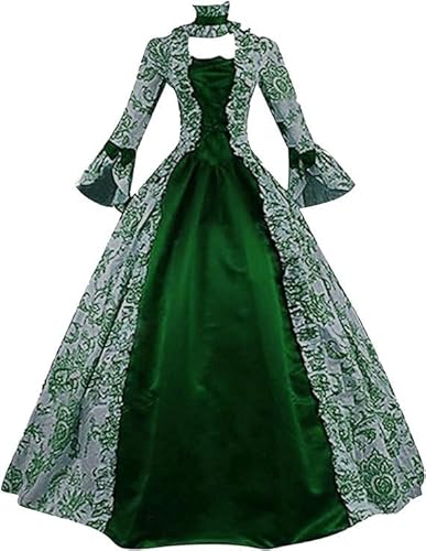 Leaomuny Mittelalterliches Kleid, Retro Renaissance, Viktorianischer Mittelalterlicher Stil Prinzessin Kostüm Elegante Lange Kleid Der 800 Vintage Kleidung Korsett Kostüm Für Halloween Leaomuny Mittelalterliches Kleid, Retro Renaissance, Viktorianischer Mittelalterlicher Stil Prinzessin Kostüm Elegante Lange Kleid Der 800 Vintage Kleidung Korsett Kostüm Für Halloween von Leaomuny